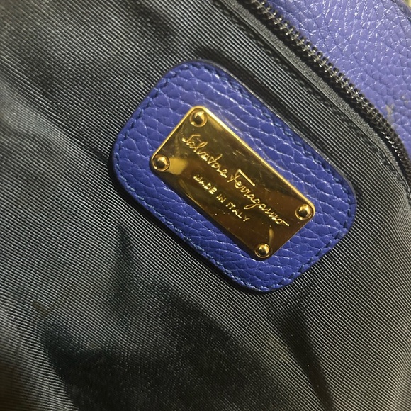 Salvatore Ferragamo Handbags - Salvatore Ferragamo Blue and Cream Bag